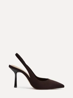 Donkerbruin - Linzi Dash Slingback Court Heels