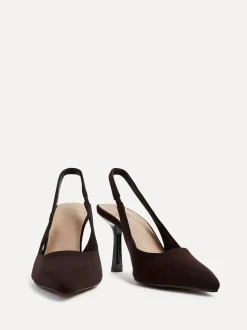 Donkerbruin - Linzi Dash Slingback Court Heels