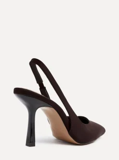 Donkerbruin - Linzi Dash Slingback Court Heels