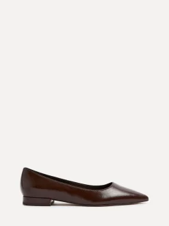 Donkerbruin - Linzi Orian Pointed Toe Ballet Flats