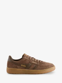 Donkerbruin suède - Gola Hawk damessneakers