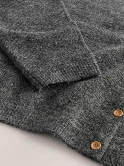 Donkergrijs - Gebreid vest met ronde hals