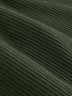 Donkergroen - Geribbelde naadloze legging met hoge taille