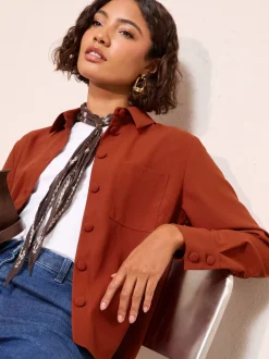 Donkeroranje - Friends Like These Boxy Covered Button Shirt