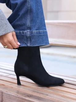 Donkerzwart - Linzi Reserve Round Toe Stiletto Ankle Boots