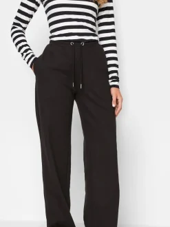 Donkerzwart - Long Tall Sally joggingbroek met wijde pijpen