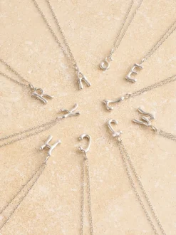 Echt zilver - Halsketting met hoofdletter