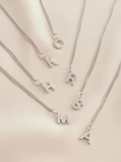 Echt zilver - Initial Cubic Zirconia Necklace