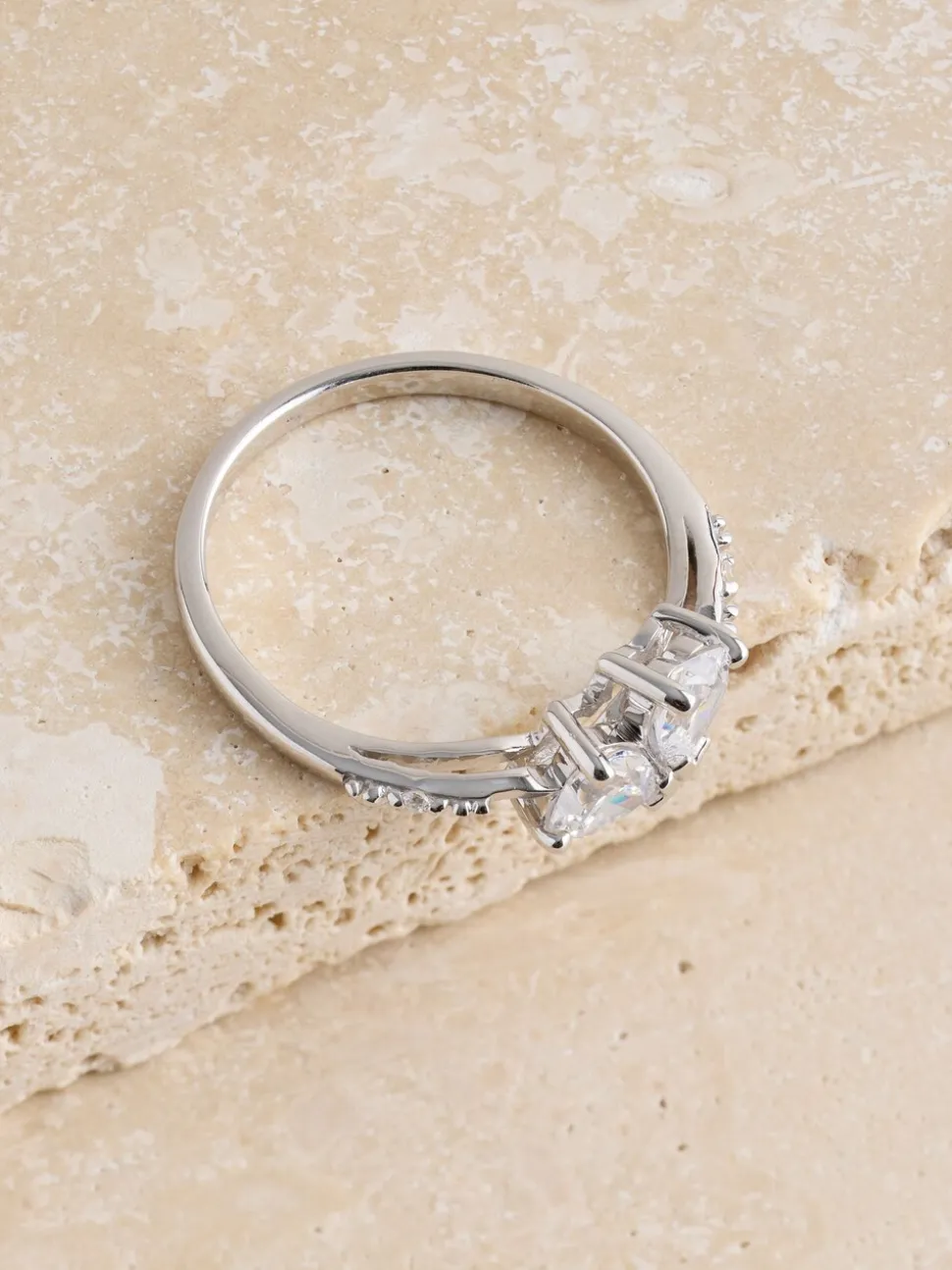 Echt zilver - Intertwining Heart Ring