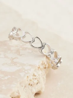 Echt zilver - Mother of Pearl ring met hartje