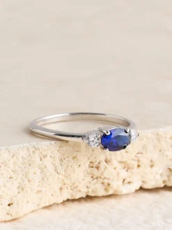 Echt zilver - Sapphire Coloured Stone Ring