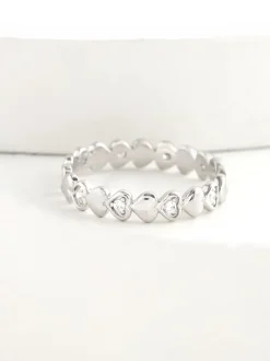 Echt zilver - Schitterende hart-ring