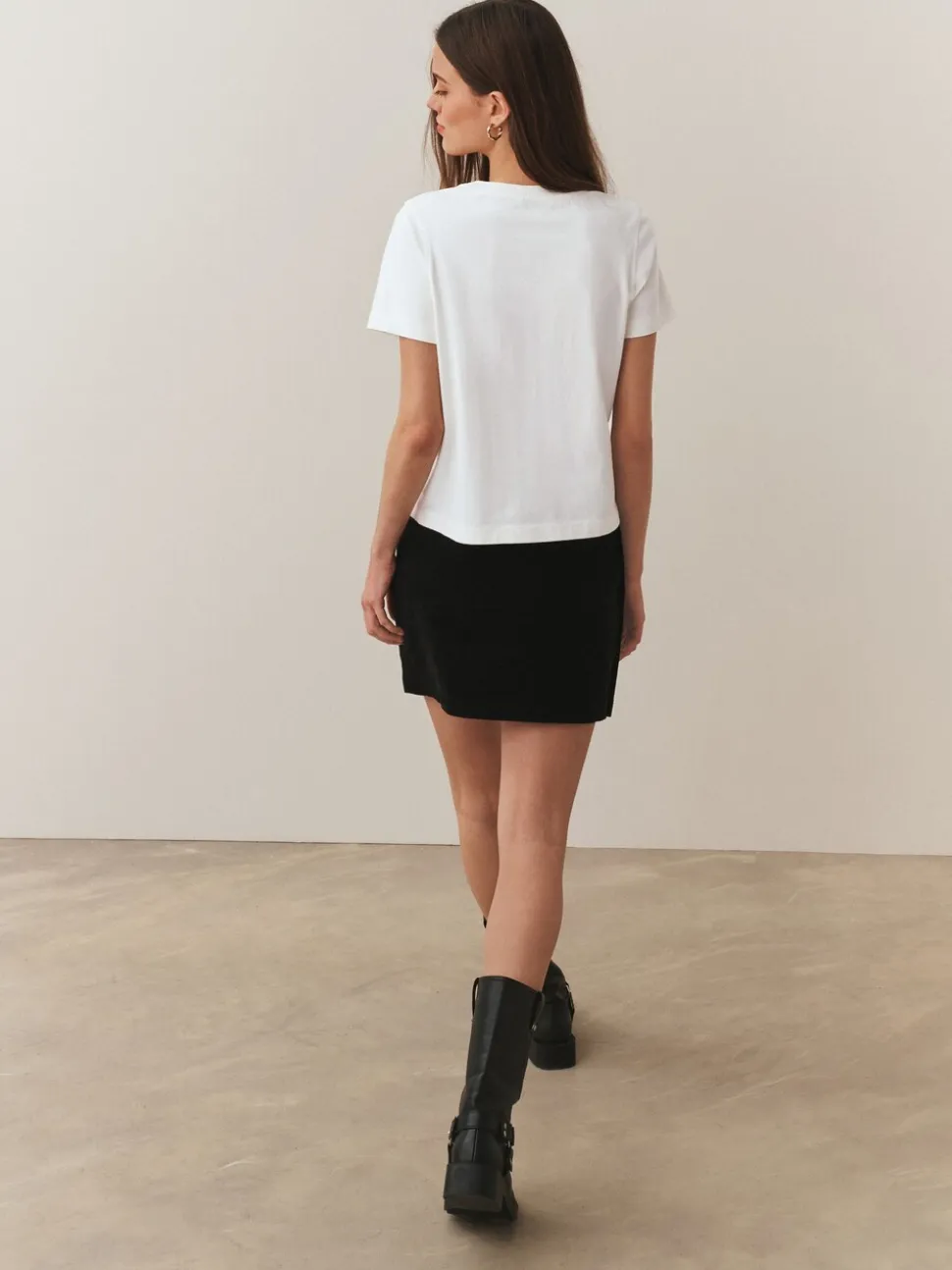 Ecru - Embellished Coffee Club Graphic Short Sleeve Top