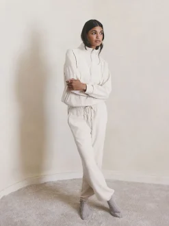 Ecru - Fleece joggingbroek