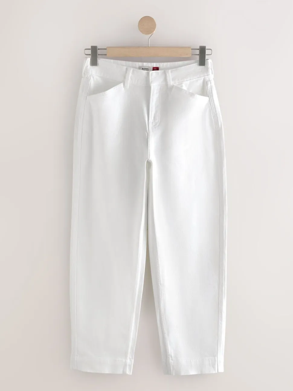 Ecru - Wide Leg Barrel Denim Jeans