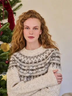Ecru fairisle-motief - Matching Family kersttrui