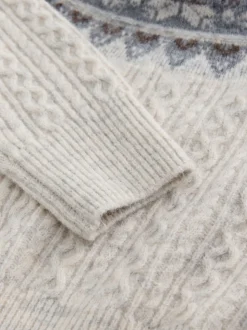 Ecru fairisle-motief - Matching Family kersttrui