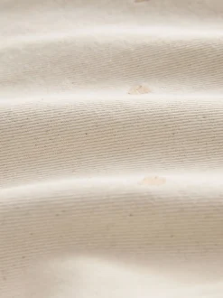 Ecru geborduurd hart - Jeans met wijde pijpen