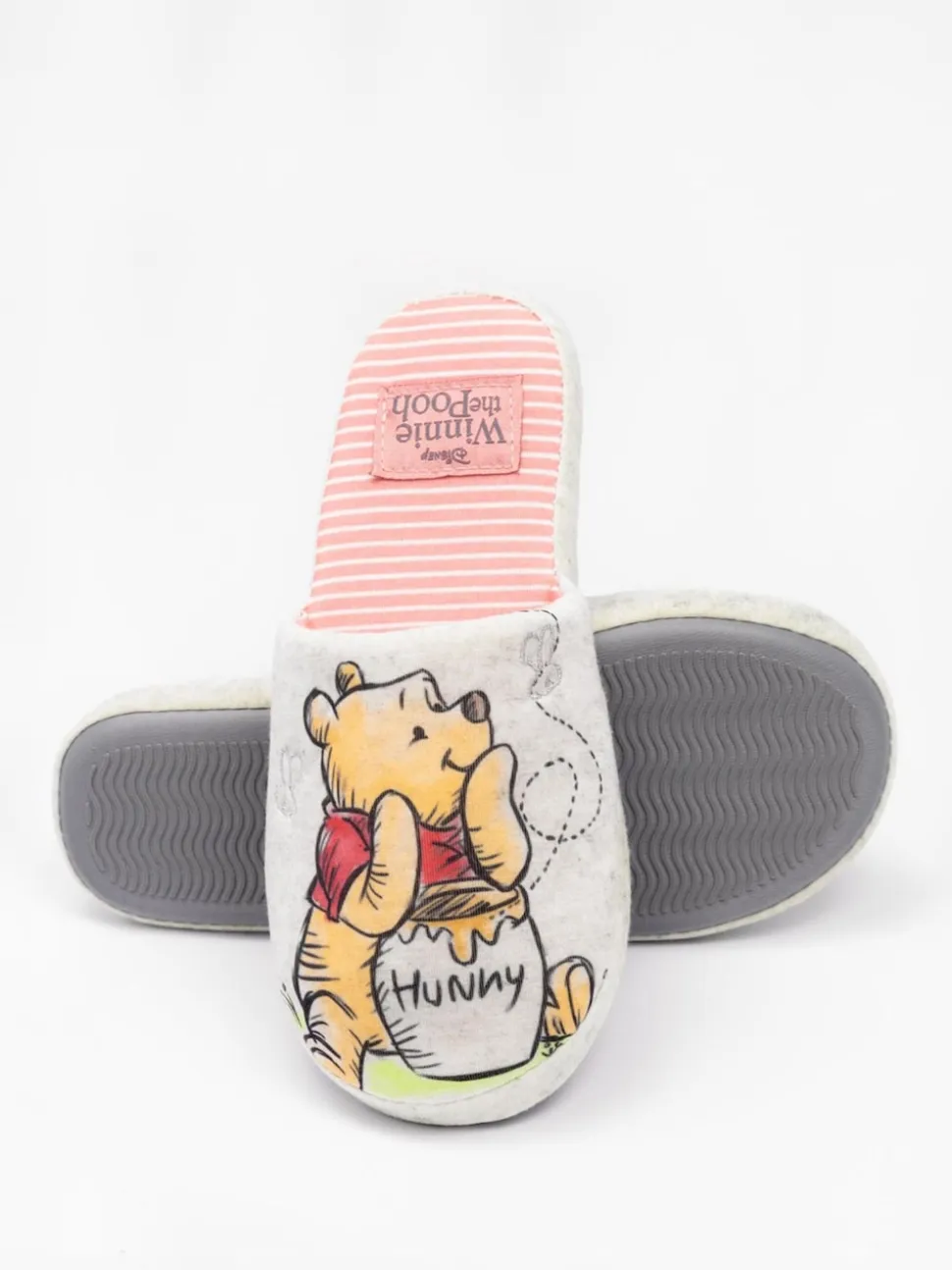 Ecru met Winnie de Pooh - Vanilla Underground winterse pantoffelmuiltjes voor dames