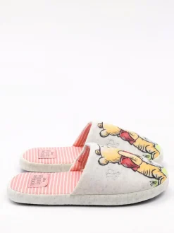 Ecru met Winnie de Pooh - Vanilla Underground winterse pantoffelmuiltjes voor dames