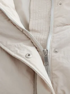 Ecru-crème - Shower Resistant Mid Length Padded Coat