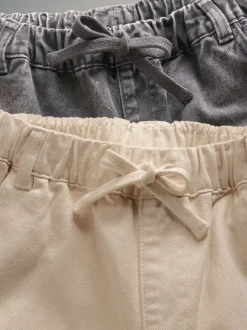 Ecru/gewassen grijs - The Set 2 Pack Pull-on Jeans met Wijde Pijpen