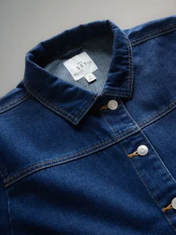 Ecru/middenblauw - The Set 2 Pack Denim Shackets van denim