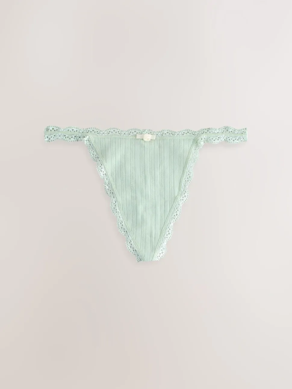Ecru/roze - 3 Naadloze pointelle slips