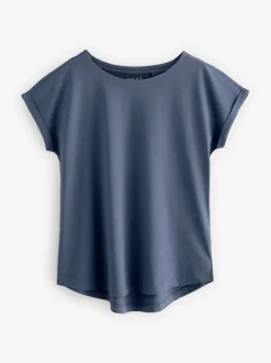 Ecru/Taupe/Bruin/Blauw/Geel - Set van 5 T-shirts met kapmouwtjes