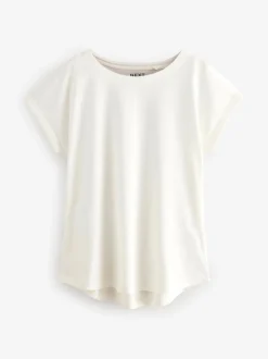 Ecru/Taupe/Bruin/Blauw/Geel - Set van 5 T-shirts met kapmouwtjes