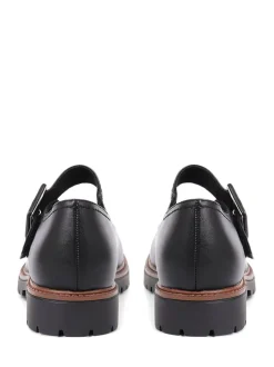 Effen zwart - Pavers Mary Jane Buckle Shoes with Chunky Sole