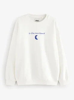 Eleanor Bowmer ecru sweatshirt met Mama Like No Other-print