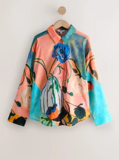 Elizabeth Power Artist Print - Ruimvallend lichtgewicht katoenen overhemd met lange mouwen