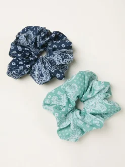 FatFace 2 Pack Bandana Printed Scrunchies