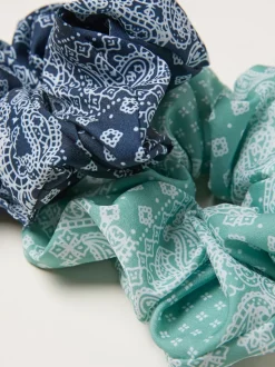 FatFace 2 Pack Bandana Printed Scrunchies