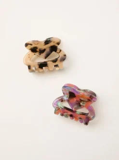 FatFace 2 Pack Heart Claw Clips
