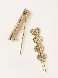 FatFace 2 Pack Heart Hair Slides