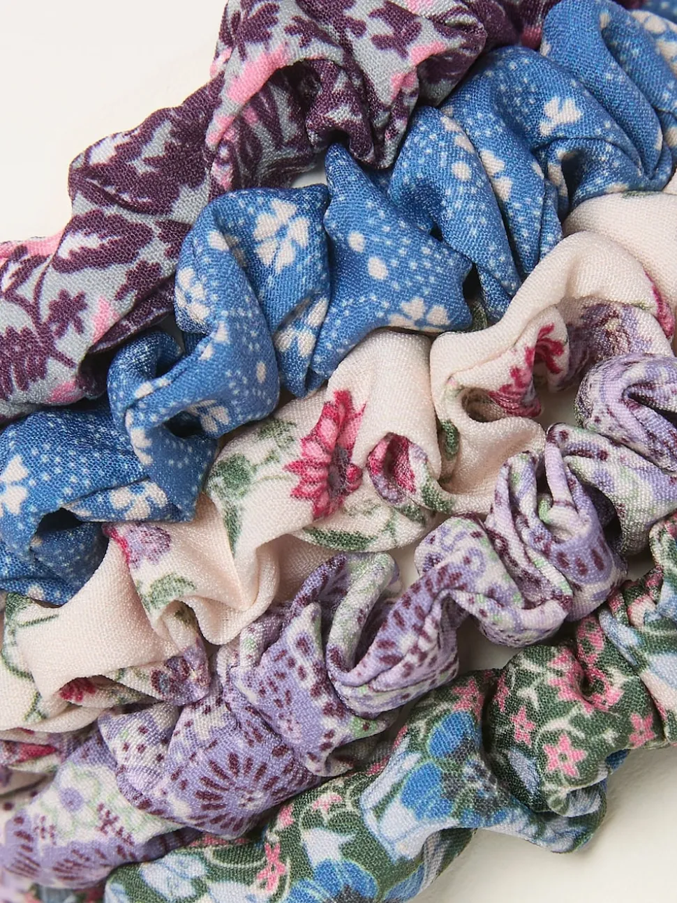 FatFace 5 Pack Interplay Printed Scrunchies