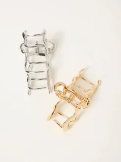 FatFace 2 -pack metalen klauwclips met strik