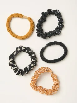 FatFace 5 Pack Sand Garden Scrunchies