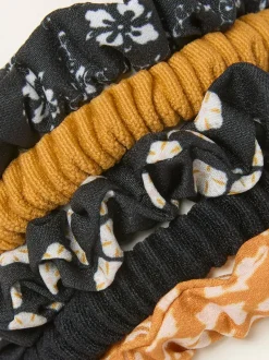 FatFace 5 Pack Sand Garden Scrunchies