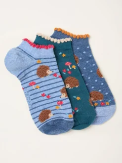 FatFace 3 Pairs of Trainer Socks