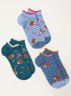 FatFace 3 Pairs of Trainer Socks