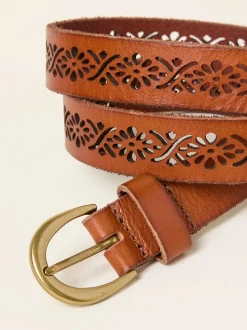 FatFace Cut Out Detail Leather Belt