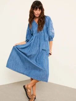 FatFace Denim Midi Dress