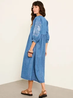FatFace Denim Midi Dress