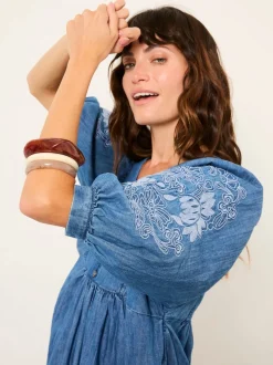 FatFace Denim Midi Dress