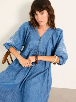 FatFace Denim Midi Dress