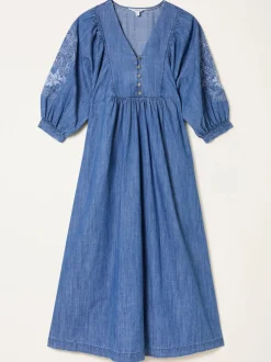 FatFace Denim Midi Dress