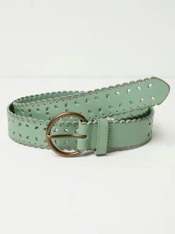 FatFace geschulpte leren riem voor jeans